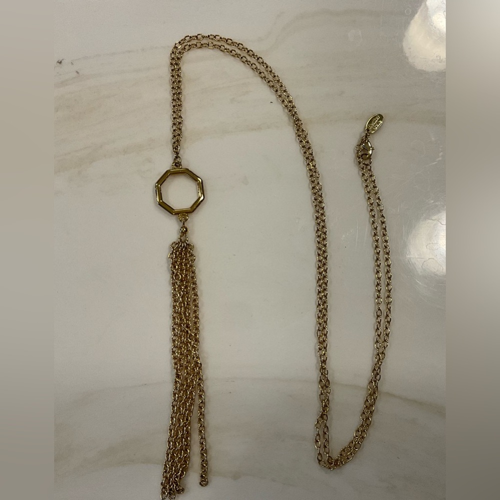 Heather Belle Gold tassel necklace